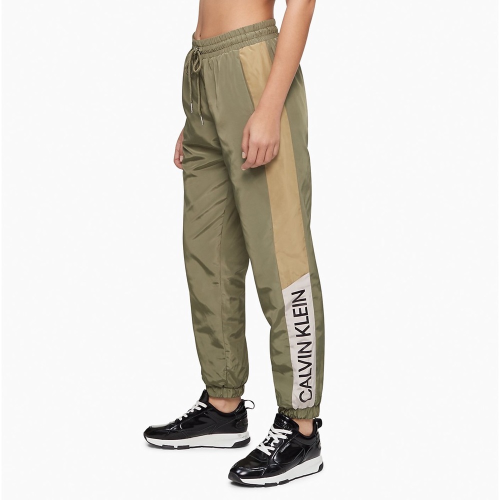Calvin Klein Performance Colorblock Logo Drawstring Joggers size SMALL